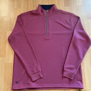 Men's Straight Down Optic Waffle Weave 1/4 Zip Jacket Size XL